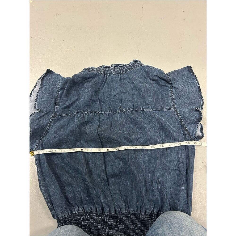 Rails Ruffled Denim Dress, Size Large - Picture 11 of 11